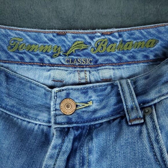 Tommy Bahama Classic Fit Mens Jeans 38x34 Light Wash Cotton Tencel - Picture 3 of 16